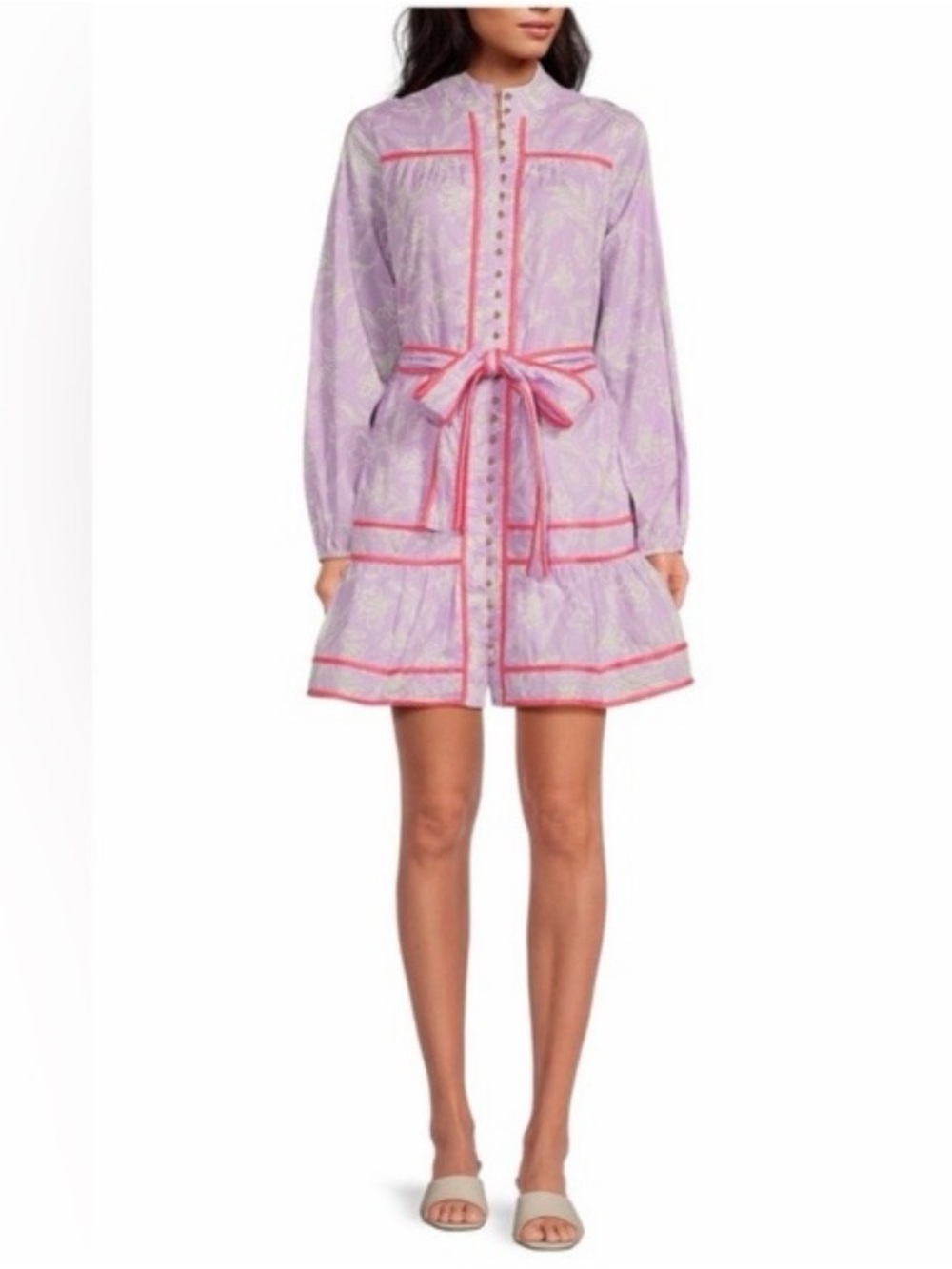 j.marie Lavender floral Print dress size M